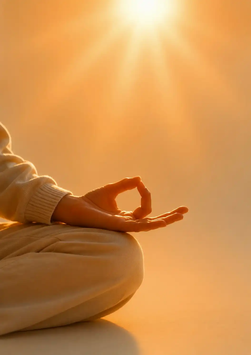 Meditation in warm light