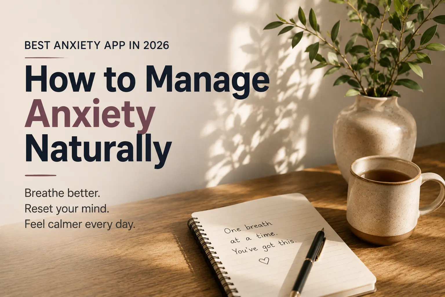 Best Anxiety App in 2026 – How to Manage Anxiety Naturally