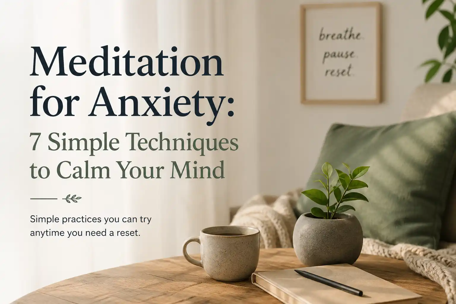 Meditation for Anxiety: 7 Simple Techniques to Calm Your Mind
